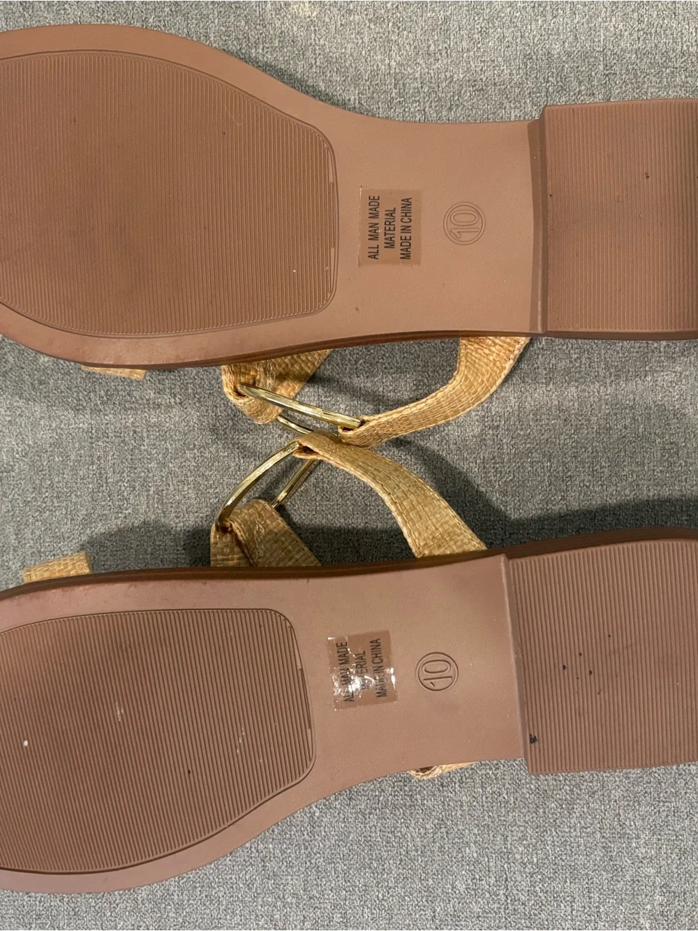 Soda Tan Strappy Woven Women's Sandals